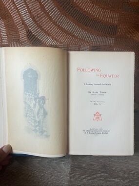 Following the Equator Hardcover by Mark Twain  1901